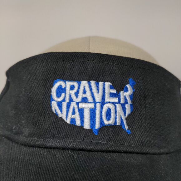 White Castle Craver Nation Strapback Sun Visor Hat Black Adjustable Embroidered - Picture 4 of 10